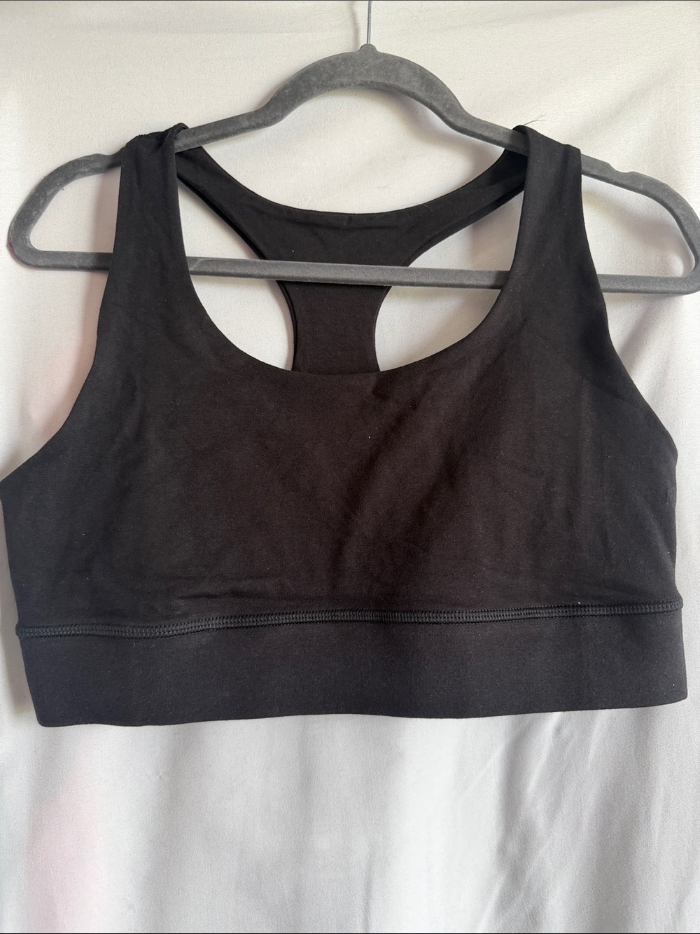 Hanes Black Racerback Sports Bralette